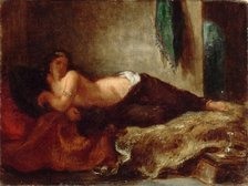 An odalisque, ca. 1849. Creator: Delacroix, Eugène (1798-1863).