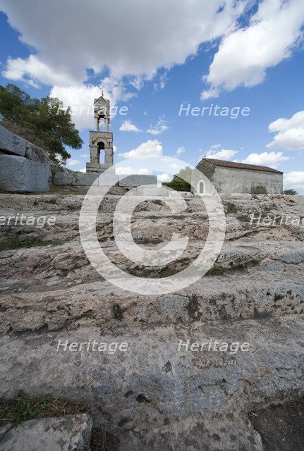 Temple L of the acropolis in Eleusis, Greece. Artist: Samuel Magal