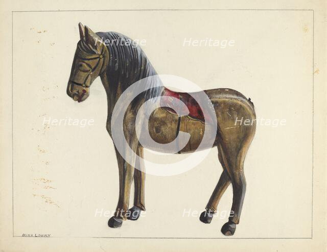 Toy Horse, c. 1939. Creator: Mina Lowry.