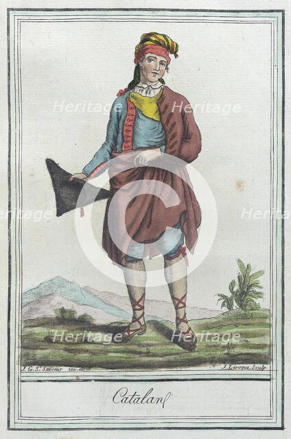 Costumes de Différents Pays, 'Catalan', c1797. Creators: Jacques Grasset de Saint-Sauveur, LF Labrousse.