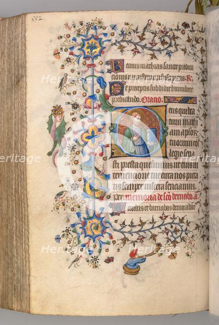 Hours of Charles the Noble, King of Navarre (1361-1425), , fol. 270v, St. Mathias, c. 1405. Creator: Master of the Brussels Initials and Associates (French).