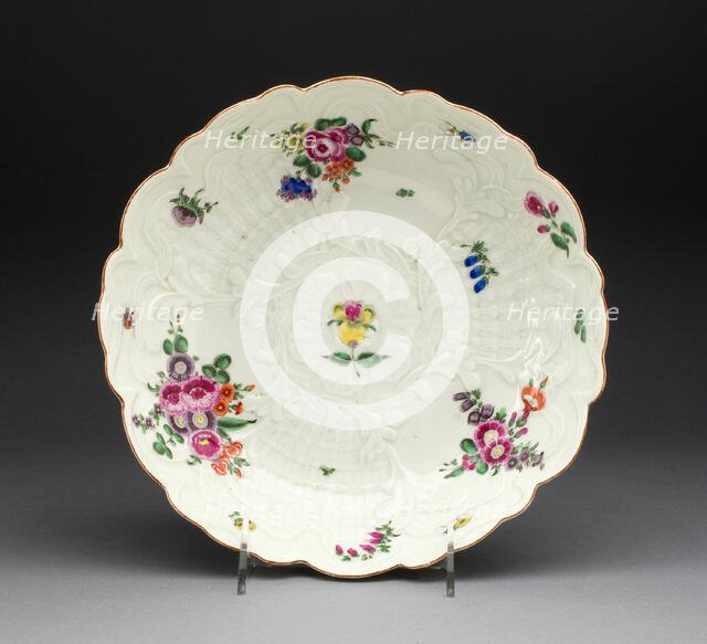 Dish, Worcester, c. 1760. Creator: Royal Worcester.