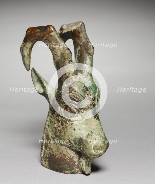 Ibex-Head Ornament, c. 525-450 BC. Creator: Unknown.