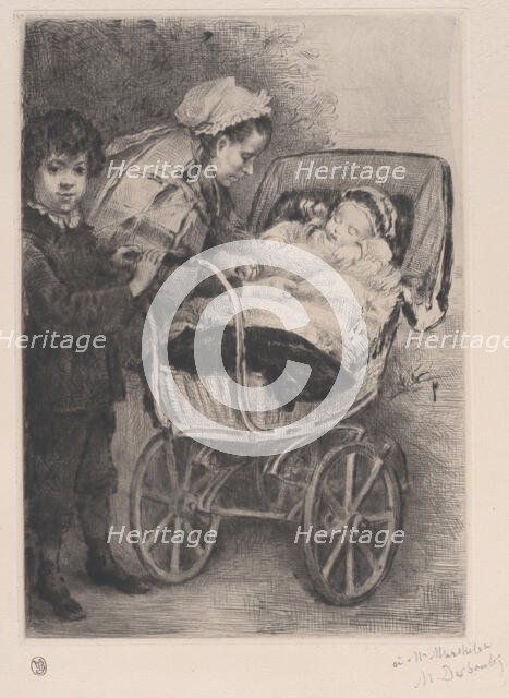 La Sortie de bébé, 1878. Creator: Marcellin-Gilbert Desboutin.