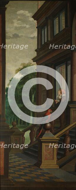 A Seven-Part Decorative Sequence: An Outdoor Stairway, 1630-1632. Creator: Dirck van Delen.