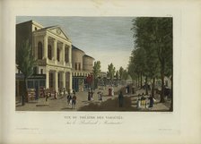 Vue du théâtre des Variétés, sur le boulevard Montmartre, 1817-1824. Creator: Courvoisier-Voisin, Henri (1757-1830).