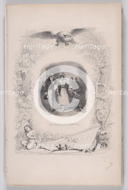 Daughter of the People from The Songs of Béranger, 1829. Creator: Jean Ignace Isidore Gerard.