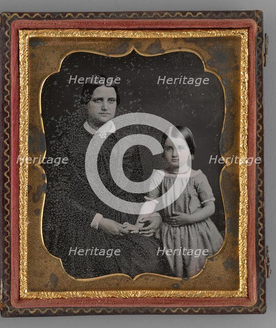 Untitled (Portrait of a Woman and a Child), 1850s. Creator: Unknown.