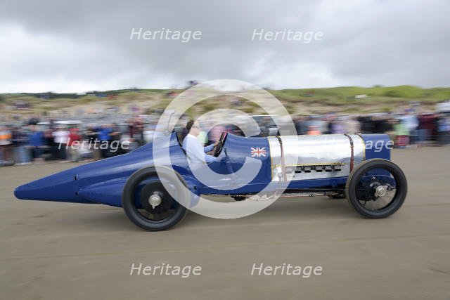 1925 Sunbeam 350 hp driven by Don Wales at Pendine Sands 2015. Creator: Unknown.