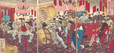 Police Superintendant's Party: A Gift of Food and Drink, September 1877. Creator: Tsukioka Yoshitoshi.