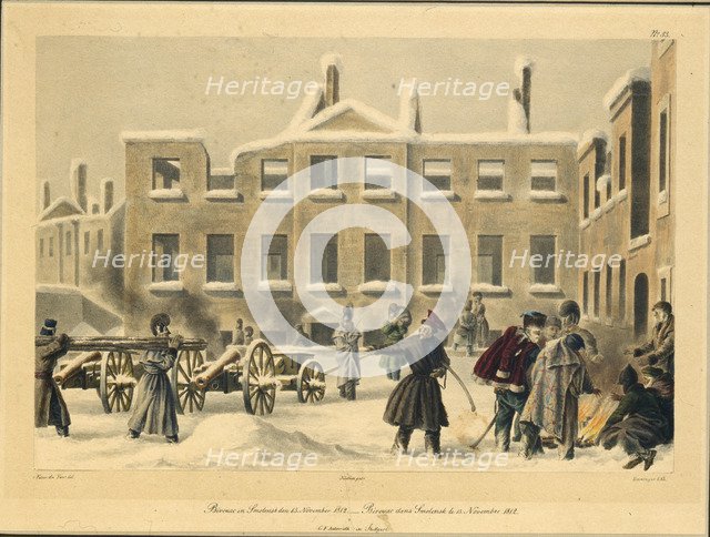 Bivouac in Smolensk on 13 November 1812, 1820s. Artist: Faber du Faur, Christian Wilhelm, von (1780-1857)