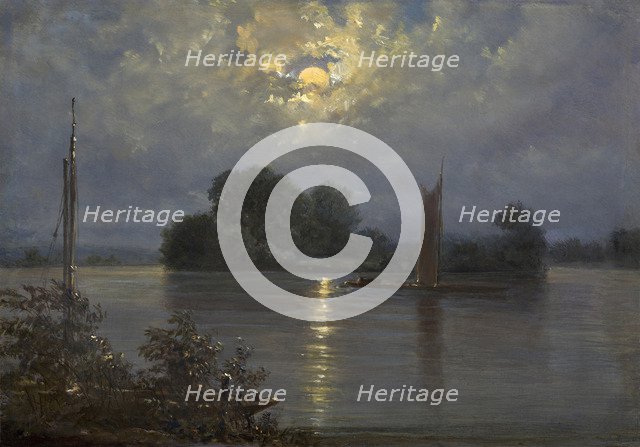 Full Moon near Pillnitz, .