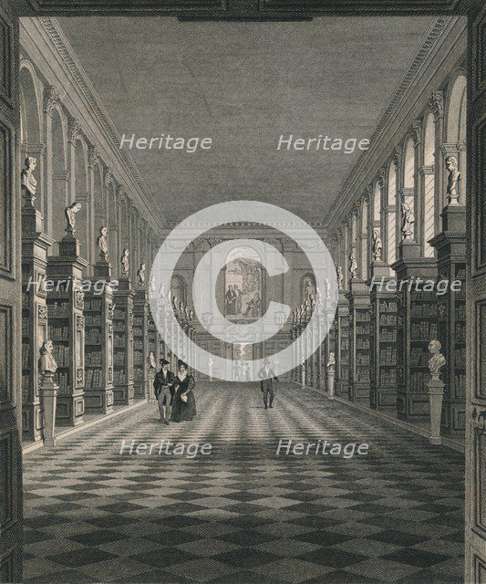 'Library, Trinity College', Cambridge, c1820. Artists: James Sargant Storer, Henry Sargant Storer.