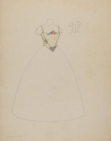 Design for Bodice, 1935/1942. Creator: Creighton Kay-Scott.