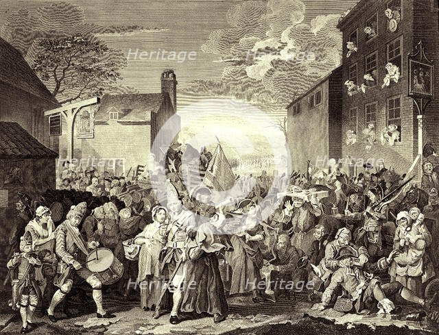 March to Finchley, 1806. Creators: Thomas Cook, William Hogarth.