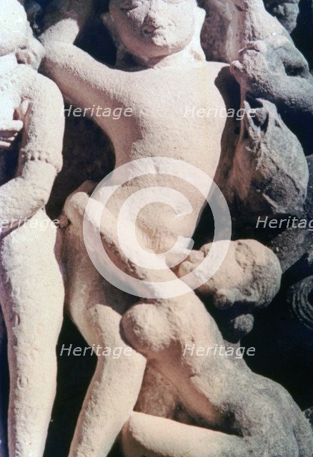 Erotic Sculpture, Khajuraho, India. c950-1050. (20th century). Artist: Unknown