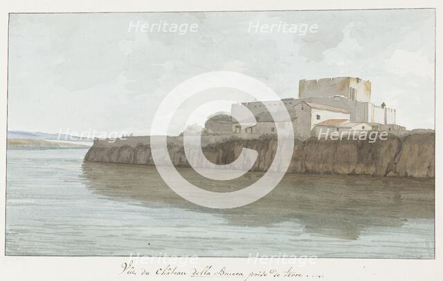 View of Brucoli Castle, "La Bruca", 1778. Creator: Louis Ducros.