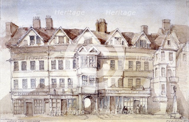 Staple Inn, Holborn, London, 1854. Artist: Thomas Colman Dibdin
