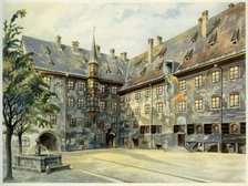 'The Courtyard of the Old Residenz in Munich', 1914.Artist: Adolf Hitler