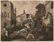 'Chairing the Members', Plate IV from 'The Humours of an Election', 1757. Artist: William Hogarth.