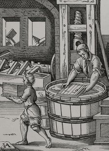 Paper manufacturer, 16th century (1877). Creator: Jost Ammon.