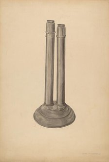 Candlestick Double, 1935/1942. Creator: Mary Fitzgerald.