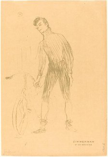 Zimmerman et sa machine (Zimmerman and His Machine), 1895. Creator: Henri de Toulouse-Lautrec.