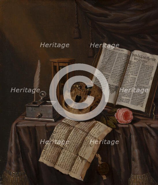 Vanitas Still Life, c1660-1700. Creator: Edwaert Collier.