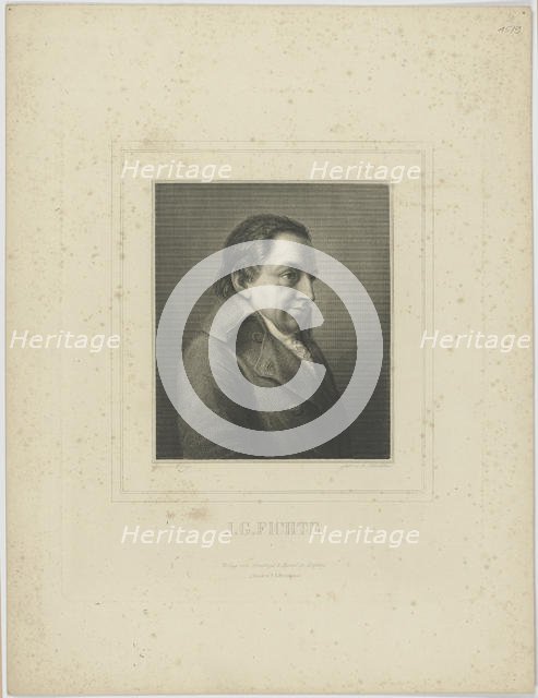Portrait of Johann Gottlieb Fichte (1762-1814). Creator: Schultheiss, Albrecht Fürchtegott (1823-1909).