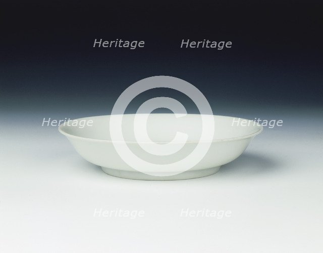 Porcelain saucer with a 'sweet white' glaze, Zhengde period, Ming dynasty, China, 1506-1521. Artist: Unknown
