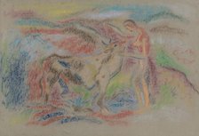 Woman with cow, 1935-1944. Creator: Arnold Peter Weisz-Kubincan.