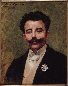 Portrait of Félicien Champsaur (1859-1934), novelist, 1901. Creator: Paul Saïn.