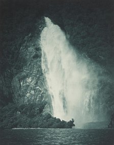 The Bowen Fall, Milford Sound. From the album: Record Pictures of New Zealand, 1920s. Creator: Harry Moult.