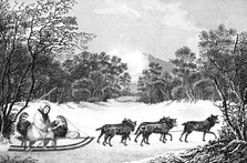 'The Manner of Travelling in Winter in Kamtschatka', 19th century.Artist: Sparrow