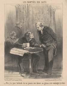 Moi, j'ai habitude de ne ... rien donner, 19th century. Creator: Honore Daumier.