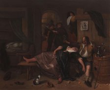 The Drunken Couple, c.1655-c.1665. Creator: Jan Steen.