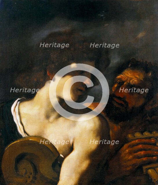Marsyas and Apollo. Creator: Guercino (1591-1666).