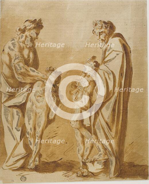 Two Views of an Antique Statue, n.d. Creator: Unknown.