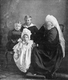 Queen Victoria with the children of the Duke and Duchess of York, 1901. Creator: Robert Milne.