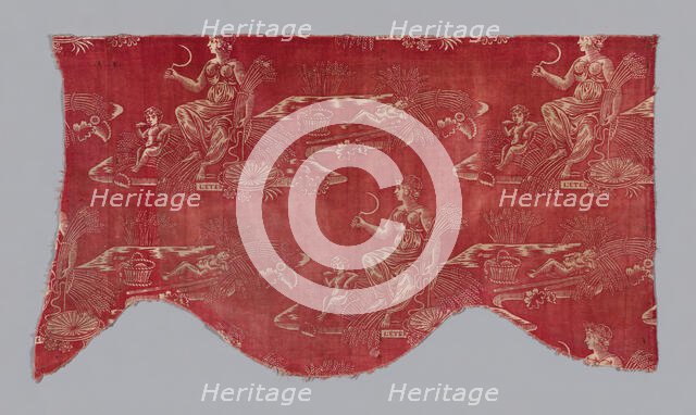 L'ete (Summer) (Furnishing Fabric), Bolbec, c. 1820. Creator: Unknown.