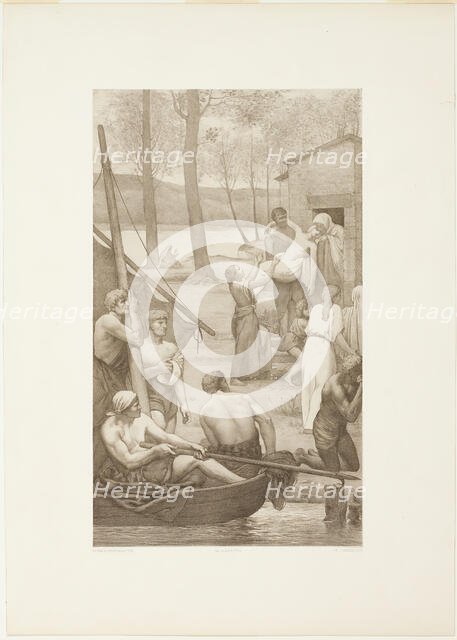 Pastoral Life of Saint Geneviève (left panel), c. 1888. Creator: Georges William Thornley.