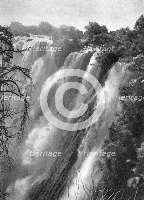 Eastern cataract, Victoria Falls, Livingstone to Broken Hill, Northern Rhodesia, 1925 (1927).  Artist: Thomas A Glover