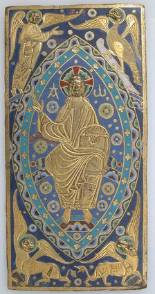 Book-Cover Plaque with Christ in Majesty, French, ca. 1200. Creator: Unknown.