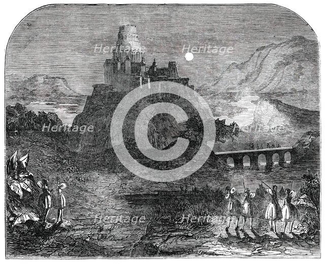 Scene from "Alonzo the Brave and the Fair Imogene", 1850. Creator: Unknown.