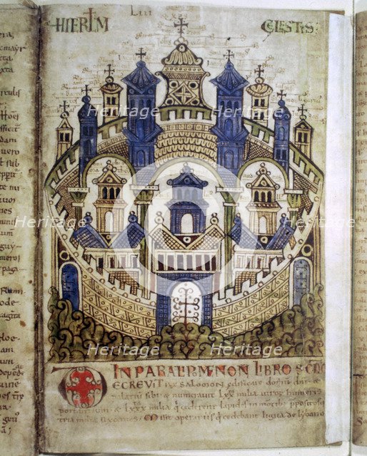 Heavenly Jerusalem, a page from Liber Floridus, 12th century. Artist: Unknown
