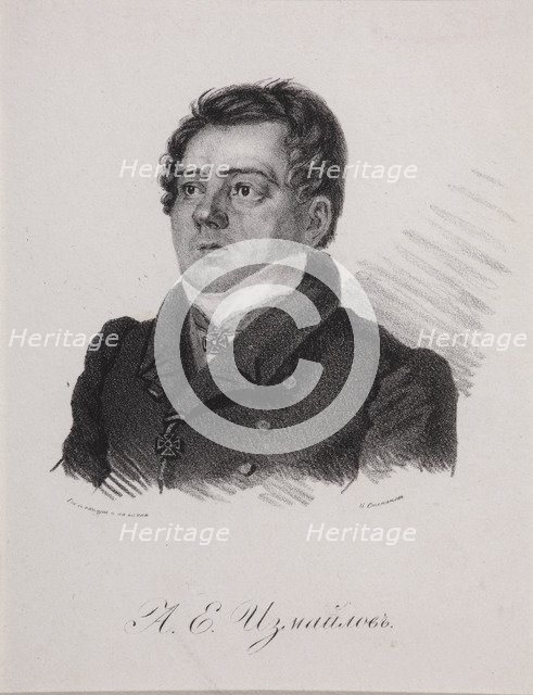 Portrait of Alexander Efimovich Izmaylov (1779-1831), 1820s.
