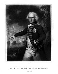 Admiral Alexander Hood, 1st Viscount Bridport, officer of the Royal Navy, (1832).Artist: J Robinson