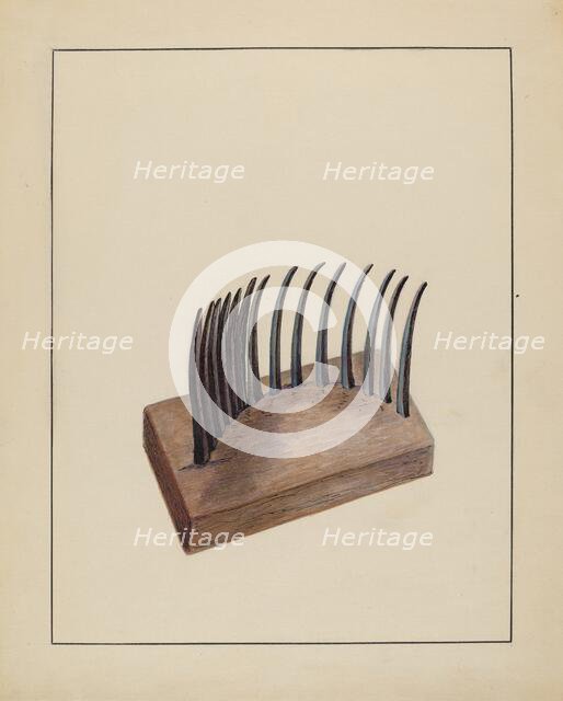 Comb (For Agricultural Use), c. 1935. Creator: Charlotte Winter.