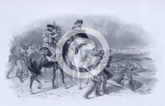 President George Washington crossing the Delaware, 1776, (c1856-c1859). Creator: James Duthie.