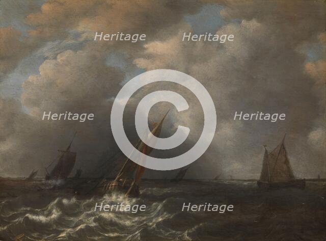 Storm on the Meuse River, 1668. Creator: Hendrik Martensz. Sorgh.